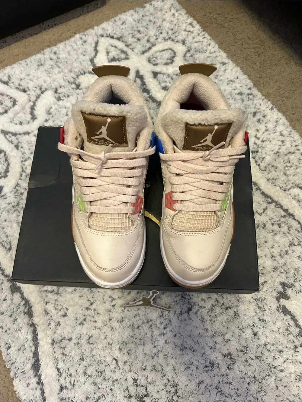 Jordan Beige Multicolor Sneakers